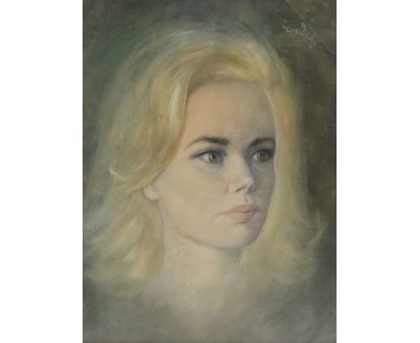 Edda Baronin von Wedel (born 1867)Portrait of a lady with blond hairOil on canvasSigned45 x 34.5cm