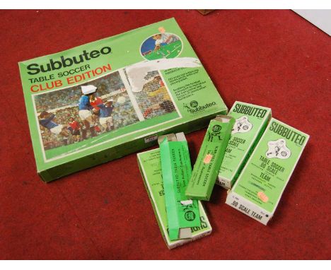 A collection of various vintage table soccer Subbuteo, to include Club Edition gift set and boxed teams 