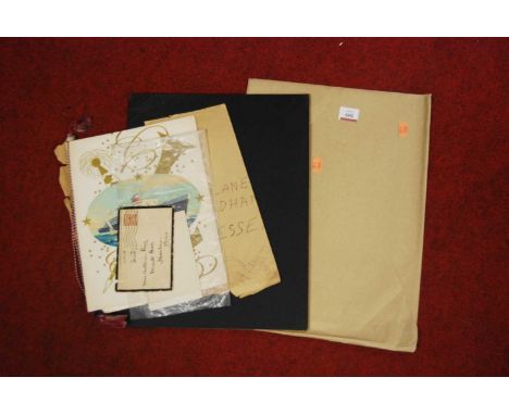 A collection of ephemera, to include a mid-20th century Gala dinner menu for the SS United States, and a folder of photograph