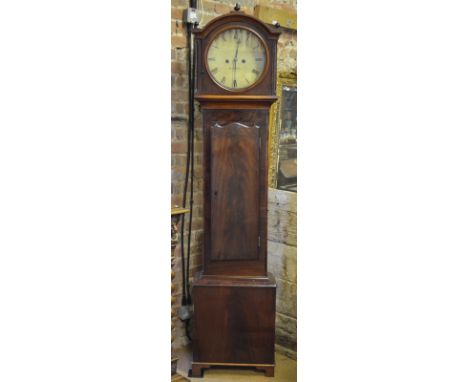 Gaskin, an eight day mahogany cased longcase clock, with 30 cm diam circular painted dial,. 199 cm high