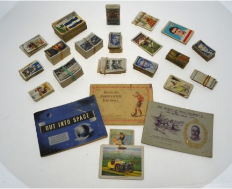 A quantity of cigarette cards and tea cards including Wills, Players, Senior Service, Turf, Brook Bond etc - approx 600 in to