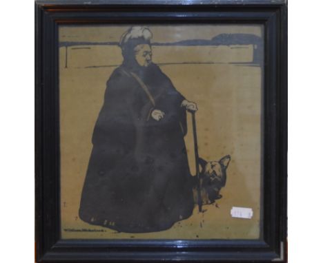 After William Nicholson (1872-1949) - 'Queen Victoria', woodblock print, 24 x 23 cm Condition Report Staining, foxing 