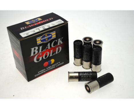 Three slabs of Gamebore Black Gold 12 gauge shotgun cartridges, Diamond shot, fibre wad (750 cartridges), 28 g, no.8's to/w a