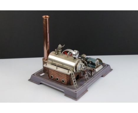Stationary steam engine, possibly Wilesco, some wear but vg overall 