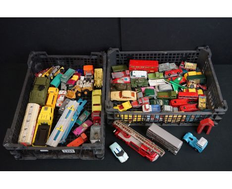 Over 65 mid 20th C onwards play worn diecast models to include Dinky, Corgi, Matchbox, etc, featuring Dinky Supertoys 956 Tur