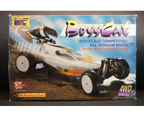 Boxed Schumacher 1/10 R/C Boss Cat competition all terrain racer electric 4WD Radio Control car, with instructions, water dam