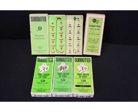 Subbuteo - Five boxed HW / LW teams, colours include Liverpool, Sunderland, England, Chelsea &amp; Manchester Utd, players ge