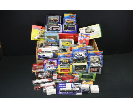 70 Boxed diecast models to include Corgi, Schuco, Matchbox, ERTL, Brumm, Gilbow, Vitesse, etc, featuring 5 x Schuco trucks, 2
