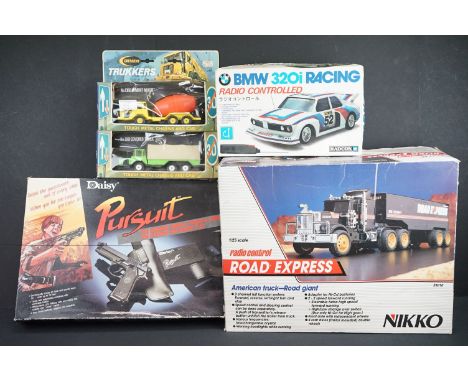 Group of boxed toys to include Nikko 1/25 Radio Control Road Express, Radcon 1/18 BMW Radio Controlled car, 2 x Crescent Truk