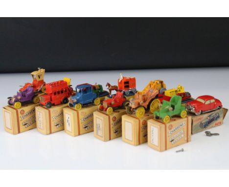 13 Boxed diecast models to include 8 x Charbens Miniature Series, 4 x Matchbox Lesney and 1 x Mighty Midget, diecast gd with 