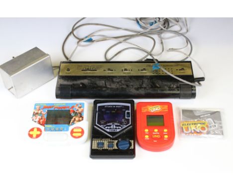 Retro Gaming - Boxed Video Master Superscore along with 3 x handheld consoles (Tomy Attack In Space, Tiger Street Fighter II 