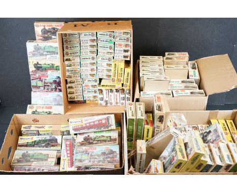 Over 110 boxed plastic model railway kits, mainly Airfix with Kitmaster examples, sets unbuilt with many sealed, opened sets 