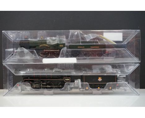 Two Bachmann OO gauge locomotives in plastic inner packaging to include 31728 City Class 37XX 4-4-0 3708 Killarney GWR green 