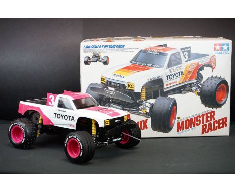 Boxed Tamiya 1/10 58086 R/C Toyota Hi-Lux Monster Racer radio control car with instructions 