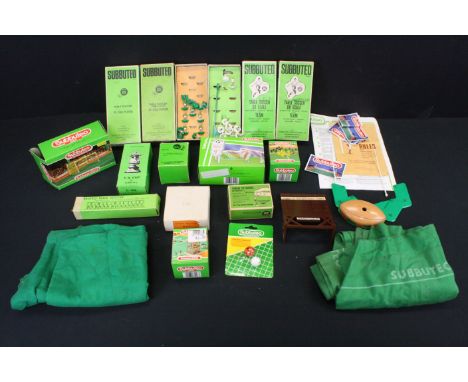 Subbuteo - Quantity of HW &amp; LW accessories to include boxed Goals, boxed football &amp; rugby teams, boxed FA Cup, boxed 