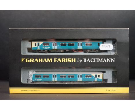 Boxed / cased Graham Farish by Bachmann N gauge 371-327 Class 1502 Arriva Trains Wales Tremauaaivacymru 2 Car DMU