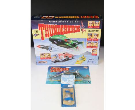 Boxed Matchbox ' The Thunderbirds Collection ' ltd edn commemorative set (box shows minor storage wear), together with a card