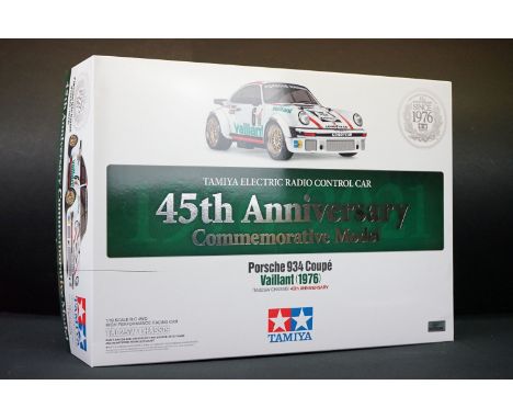 Boxed Tamiya 1/10 R/C 45th Anniversary Commemorative electric radio control 934 Porsche 934 Coupe Vaillant model with paperwo