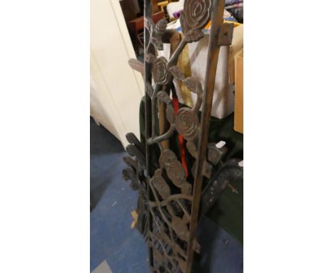 A Collection of Garden Tools and Bench and Ornaments