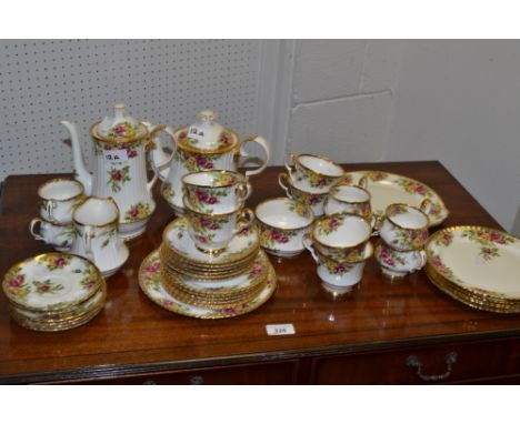 A Royal Windsor Rose Pendant pattern part tea and coffee service