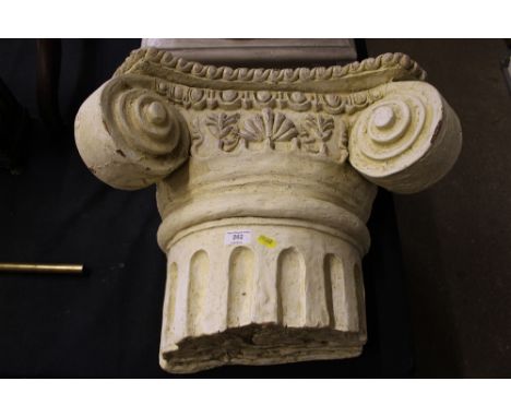An architectural wall bracket in the form of a column 