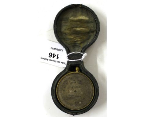 A 19th Century brass cased pocket barometer by Murray & Heath