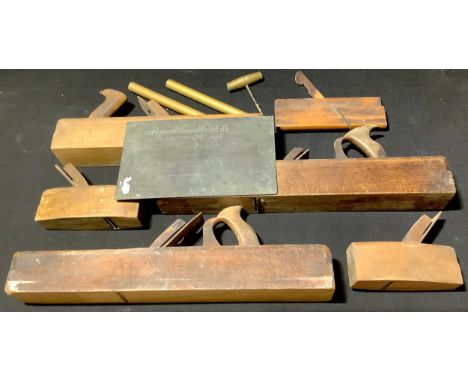 Boxes and Objects/tools; a 'Belper Waterworks Company Ltd.' share certificate printing plate, and early 20th century wooden s