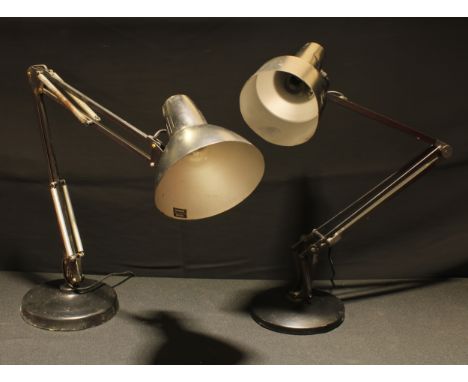 A retro Anglepoise type table lamp, c.1980; another similar (2) 