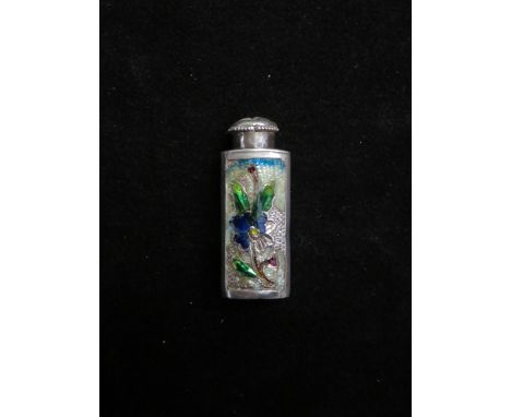 German silver enamel bottle swastika on lid