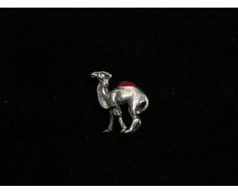 Silver camel pin cushion