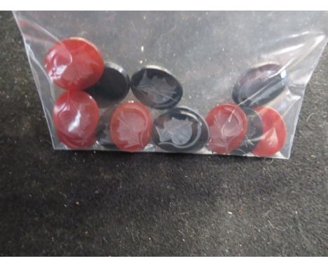 12 Hardstone intaglios 21 x17 m (Oval for jewellery making)