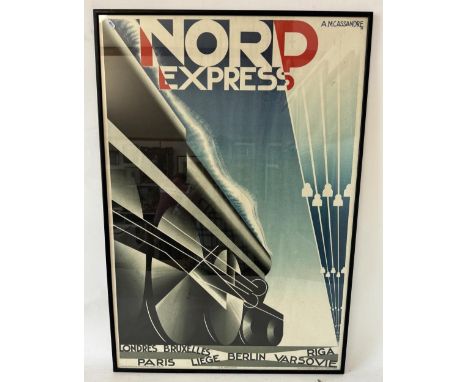 A poster for Nord Express Railway - After the original 1927 Art Deco poster design by Adolphe Mouron Cassandre (1901-1968), o