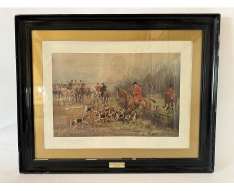 John Sanderson Wells (1872-1955) - 'The Bramham Moor Hunt - "To The Next Draw"', hunting print in colours, signed below in pe