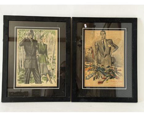 Two vintage French posters, titled: 'Printemps-Ete 1947' and 'Dominique France, Luxe et Creations', both approx. 41 x 29 cm, 