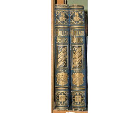 Second edition of Holland House by Princess Marie Liechtenstein (2 volumes, 1874) published by Macmillan and Co, London. Blue