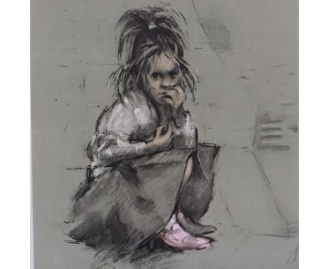 Harold Riley (B. 1934): pencil signed limited edition print, Pink Shoes, no 280/500, dated 1968, 34 x 25 cm. Not available fo