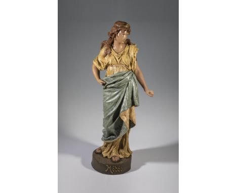 ''Medea'' E. Tell (Entwurf), Friedrich Goldscheider, Wien, um 1900 Terrakotta, farbig staffiert. Bez.: Friedrich Goldscheider