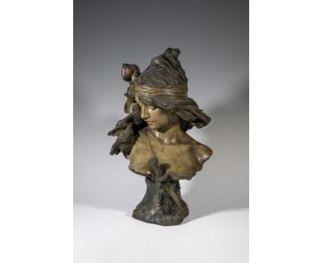 Salome A. Foretay (Entwurf), Friedrich Goldscheider, Wien, um 1900 Terrakotta, farbig staffiert. Bez.: A. Foretay (geritzt). 