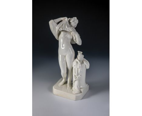 Nach dem Bade V. Zsolnay, Pécs, Ende 20. Jh. Steingut, farbig staffiert. Bez.: ZSOLNAY PÉCS (eingestempelt). H. 25,5 cm.