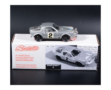 Somerville 1:43 scale white metal model; no.135a Saab Sonett (Rally), boxed (Qty: 1)