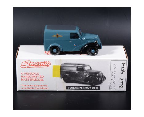 Somerville 1:43 scale white metal model; a rare Fordson 5CWT. van, blue/gray commemorating The Battle of Britain memorial fli