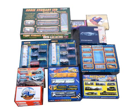 Modern die-cast models and vehicles; including Corgi 60008 Eddie Stobart set, 97708 Tour de France set, Matchbox Motorway Pla