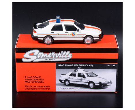 Somerville 1:43 scale white metal model; no.139 Saab 9000 (Belgian Police), boxed (Qty: 1)