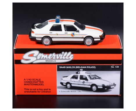 Somerville 1:43 scale white metal model; no.139 Saab 9000 (Belgian Police), boxed (Qty: 1)