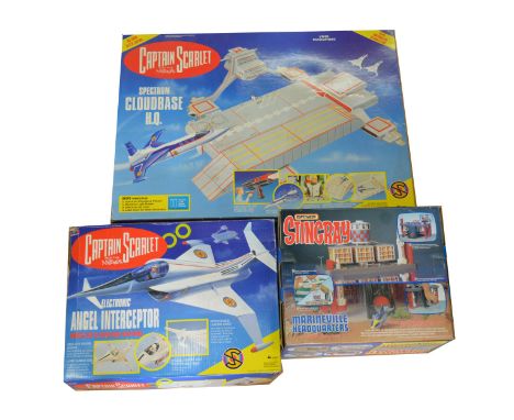 Vivid Imagination Toys; Captain Scarlet Spectrum Cloudbase HQ Angel International, Matchbox Stingray Marineville Headquarters