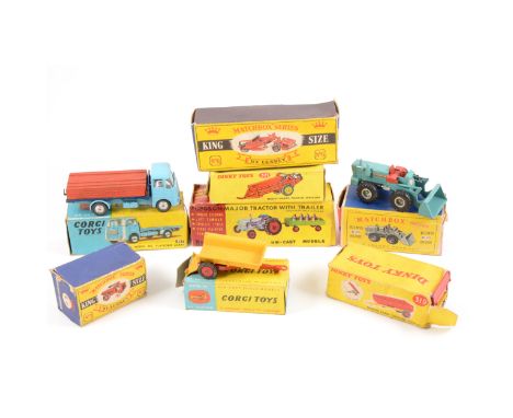 Corgi, Dinky and Matchbox die-cast models, including; Matchbox K-10 Aveling-Barford tractor-shovel, K-2 Muir-Hill dumper, K-6