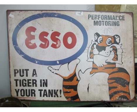 Esso Metal Wall Sign 'Put a Tiger in Your Tank'. 50 x 70cm.