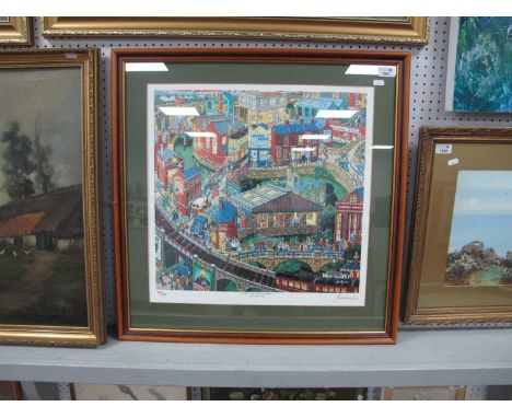 Joe Scarborough, 'Steel and Steelworkers', limited edition colour print of 500, ink signed, 45 x 47cm.