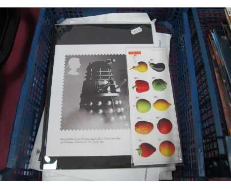 Stamps; Over £80 total face value in mint decimal Great Britan commemorative stamps, includes 'Fruit and Veg' adhesive mini s