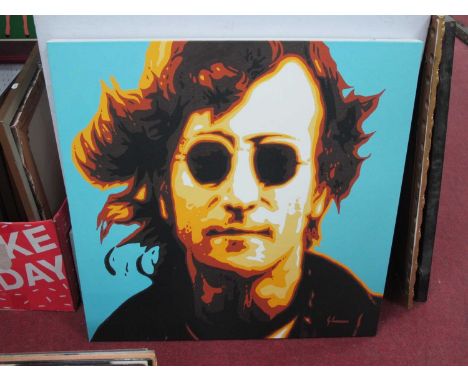 After George Ioanou, 'Increase the Peace' John Lennon', giclee print on canvas, dated 2004 signed and numbered 8/295 verso an